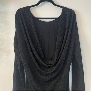 SHEIN Elegant Black Backless Dress